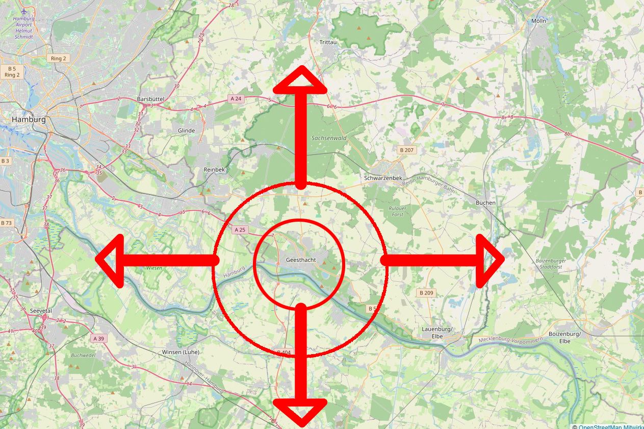 Standort Geesthacht, Fahrten in alle Richtungen